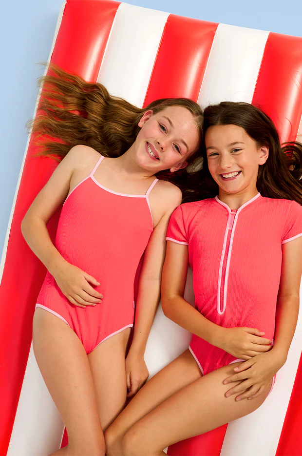 Girls Textured Contrast One Piece - Image 5