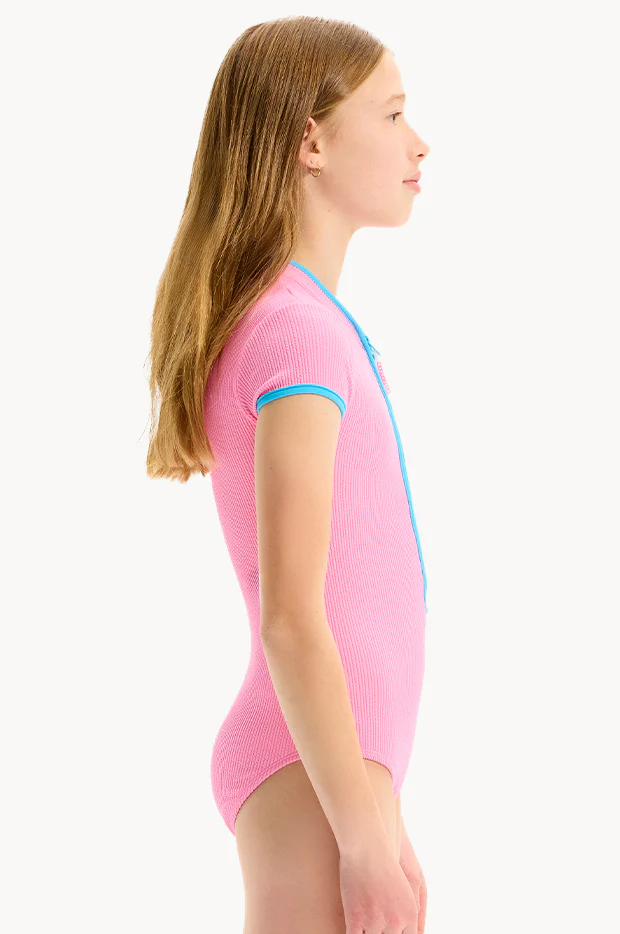 Girls Textured Contrast Sunsuit - Image 4