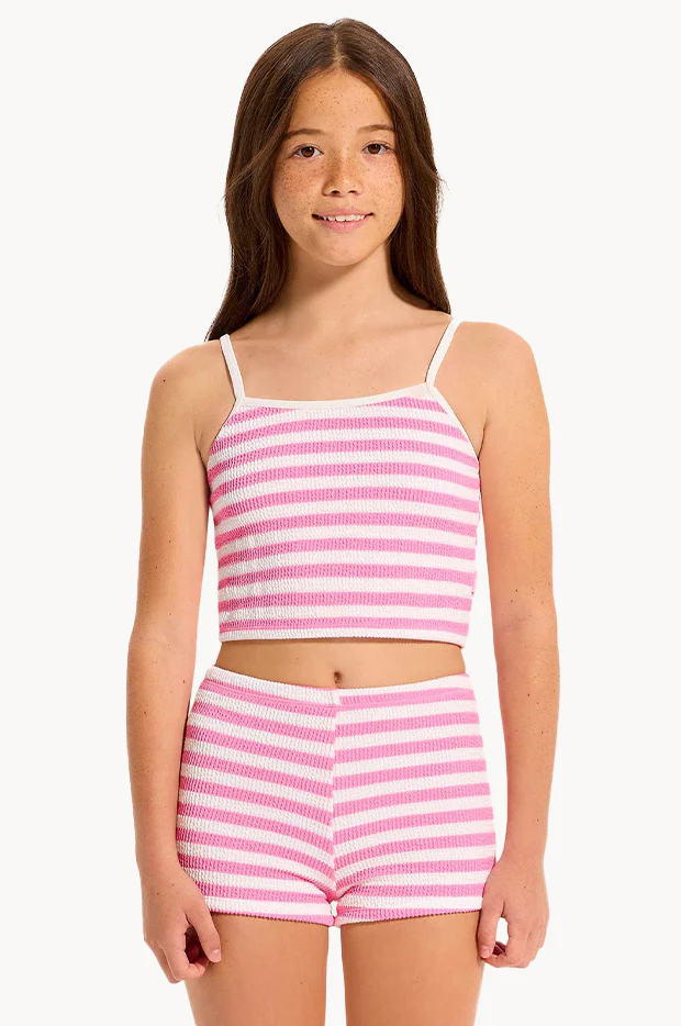 Girls Textured Stripe Singlet Set - Image 2