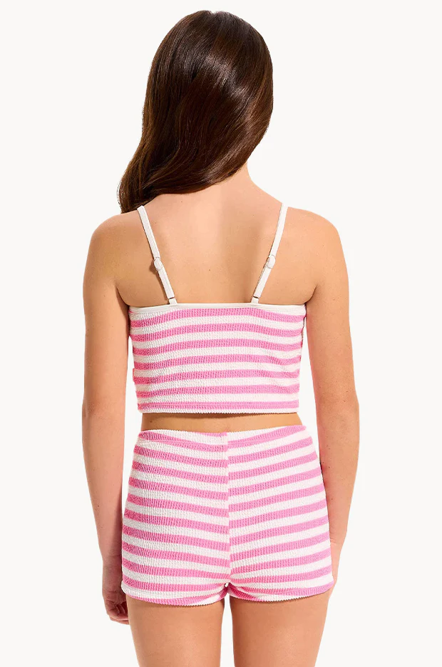 Girls Textured Stripe Singlet Set - Image 3