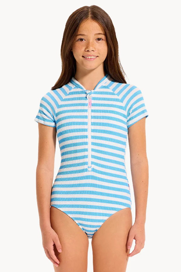 Girls Textured Stripe Sunsuit - Image 2
