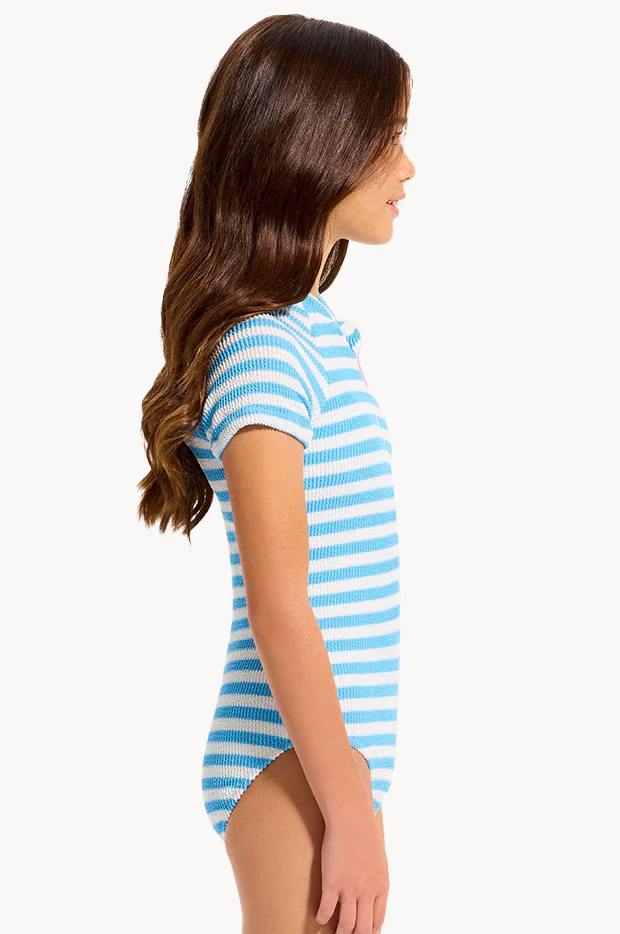 Girls Textured Stripe Sunsuit - Image 4