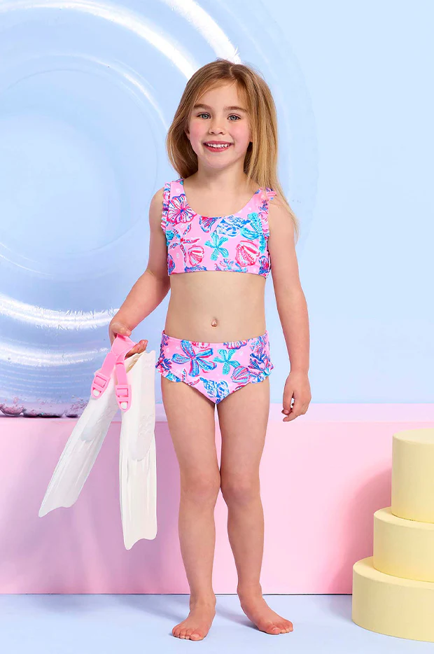 Girls Coral Sea Frill Crop Set - Image 4