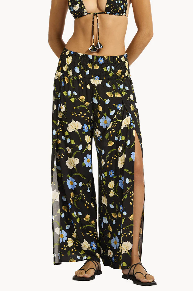 Modern Romance Shirred Waist Wrap Pant