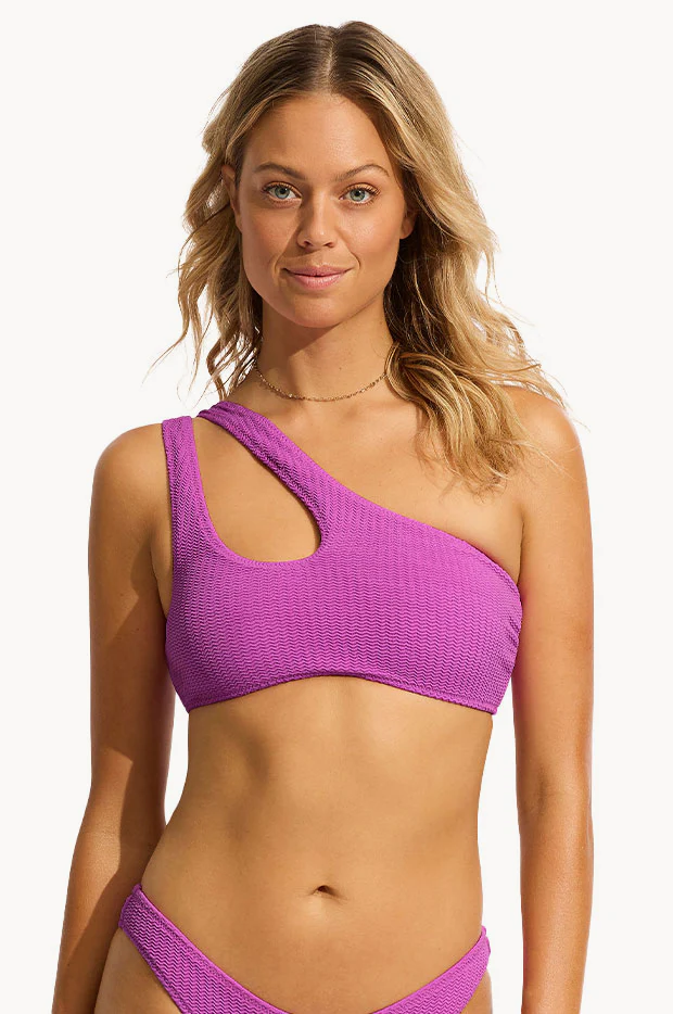 Sea Dive One Shoulder Keyhole Top