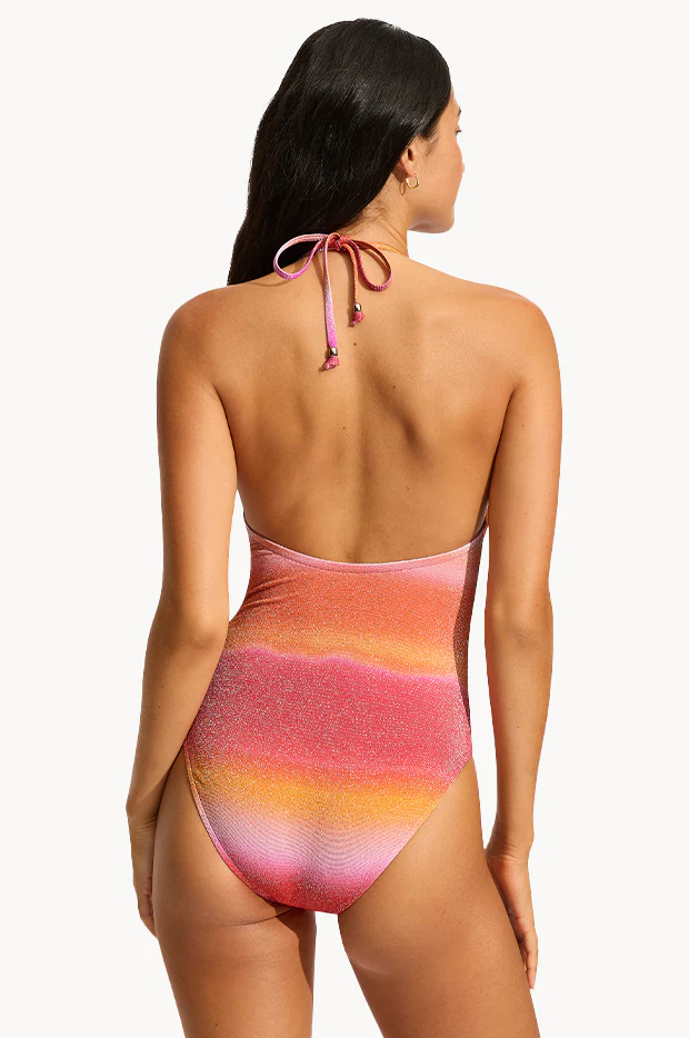Spectrum Drawstring V Neck One Piece - Image 2