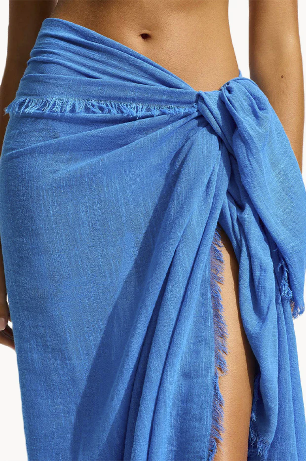 Textured Cotton Beach Wrap - Image 4
