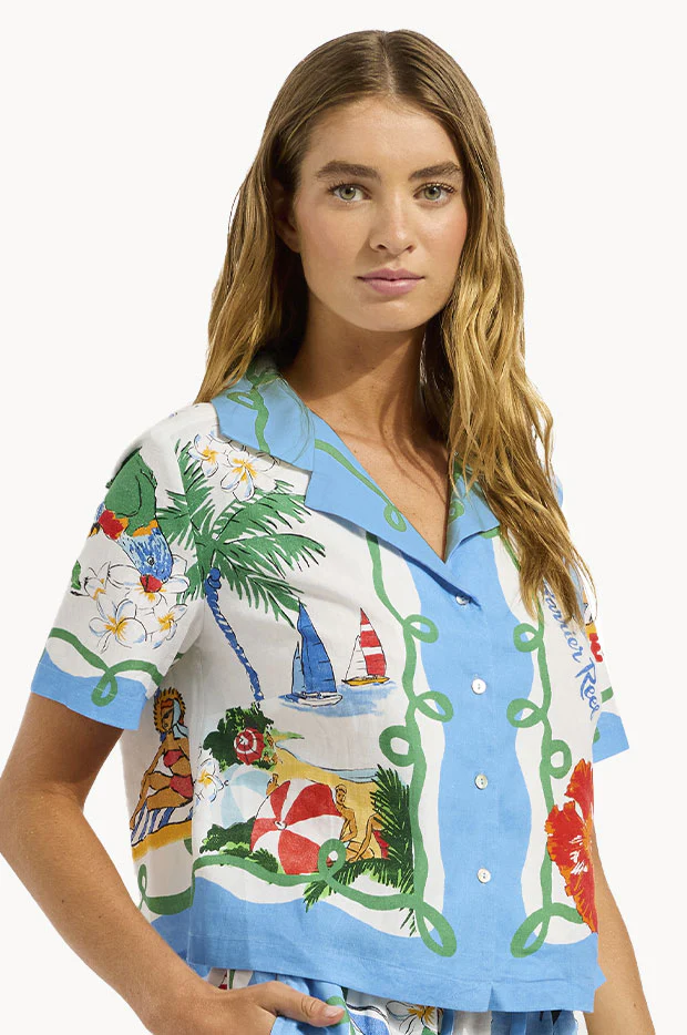 Viva Vacation Crop Shirt - Image 3