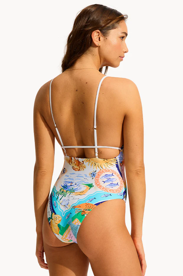 Wish You Were Here V Neck One Piece - Image 2