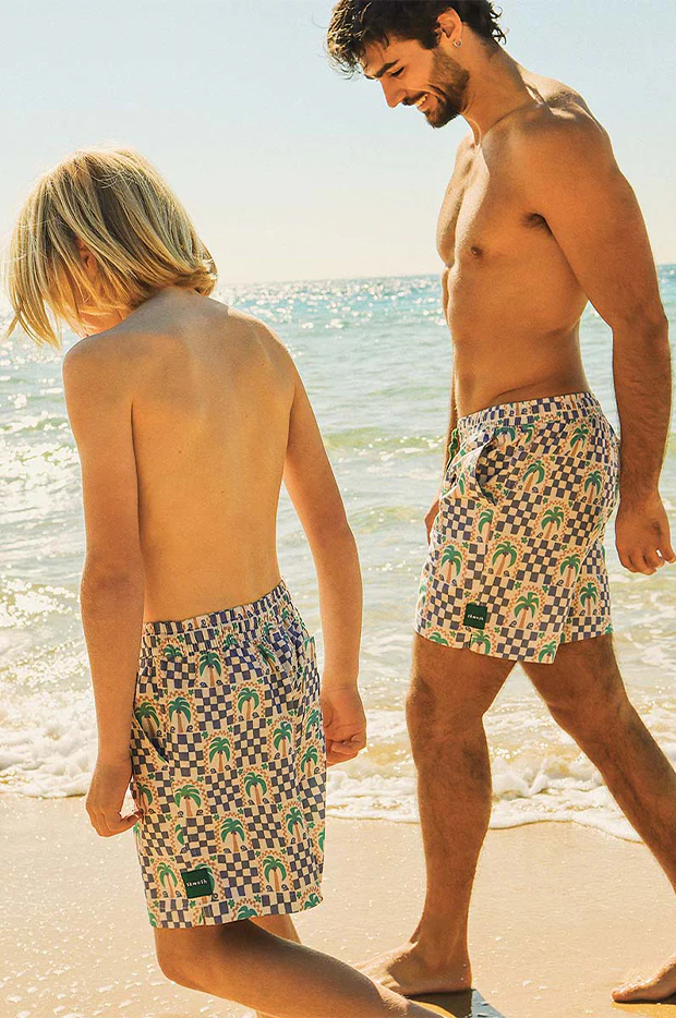 Boys Palm Check Party Everyday Short - Image 5