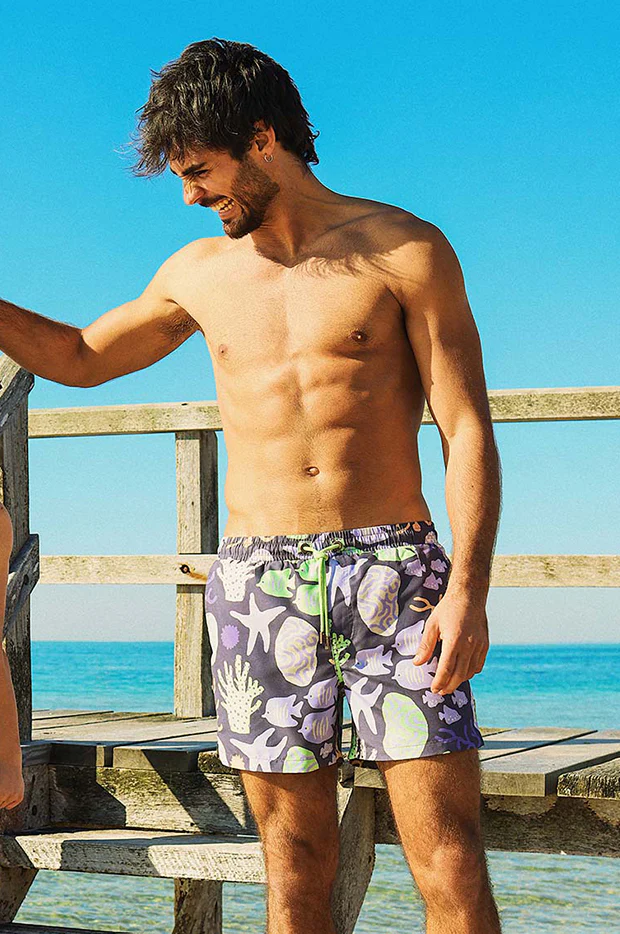 Mens Coral Chaos Eco Short