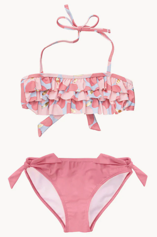 Girls Apple Love Frill Bikini Set - Image 3
