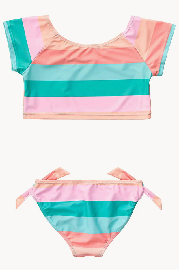 Girls Short Sleeve Crop Suntop Set - Image 2