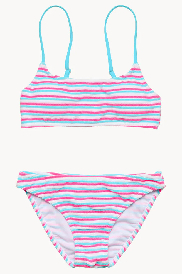 Girls Sorbet Stripe Crop Set - Image 2