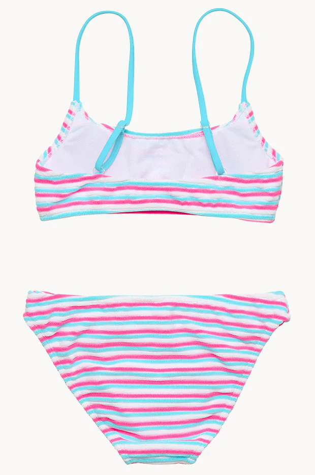 Girls Sorbet Stripe Crop Set - Image 3