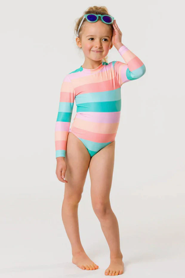 Girls Sunset Stripe Sunsuit