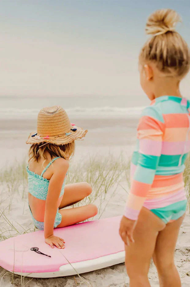 Girls Sunset Stripe Sunsuit - Image 3