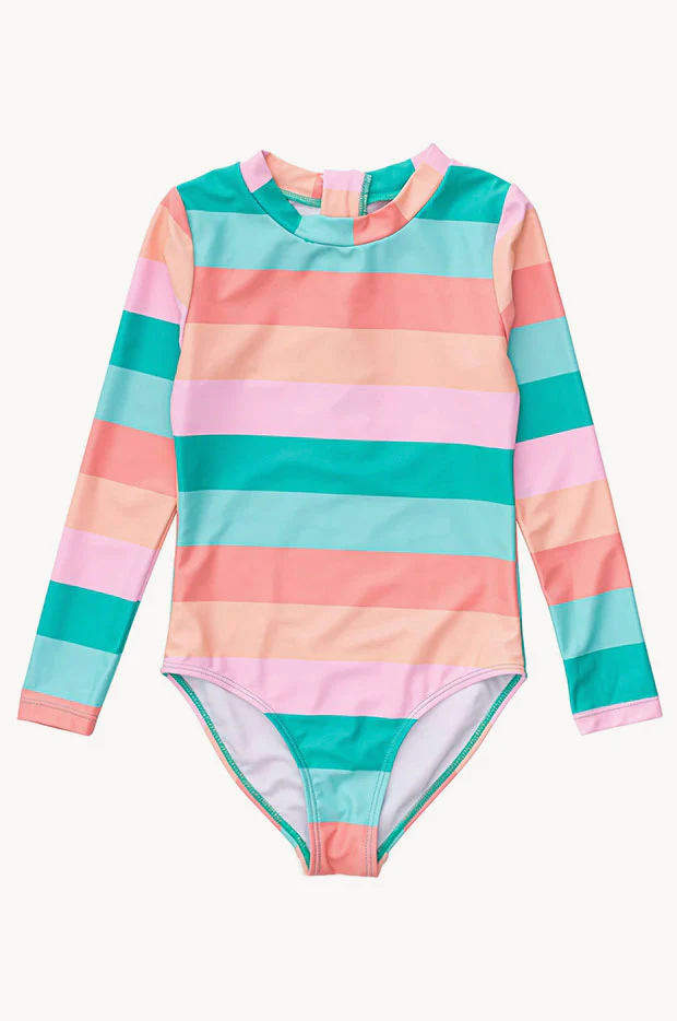 Girls Sunset Stripe Sunsuit - Image 4