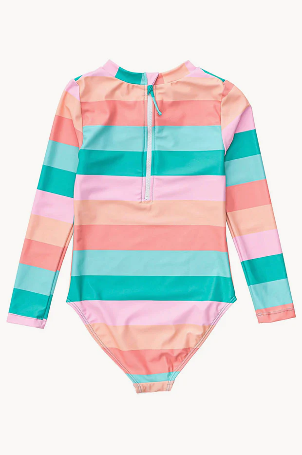 Girls Sunset Stripe Sunsuit - Image 5