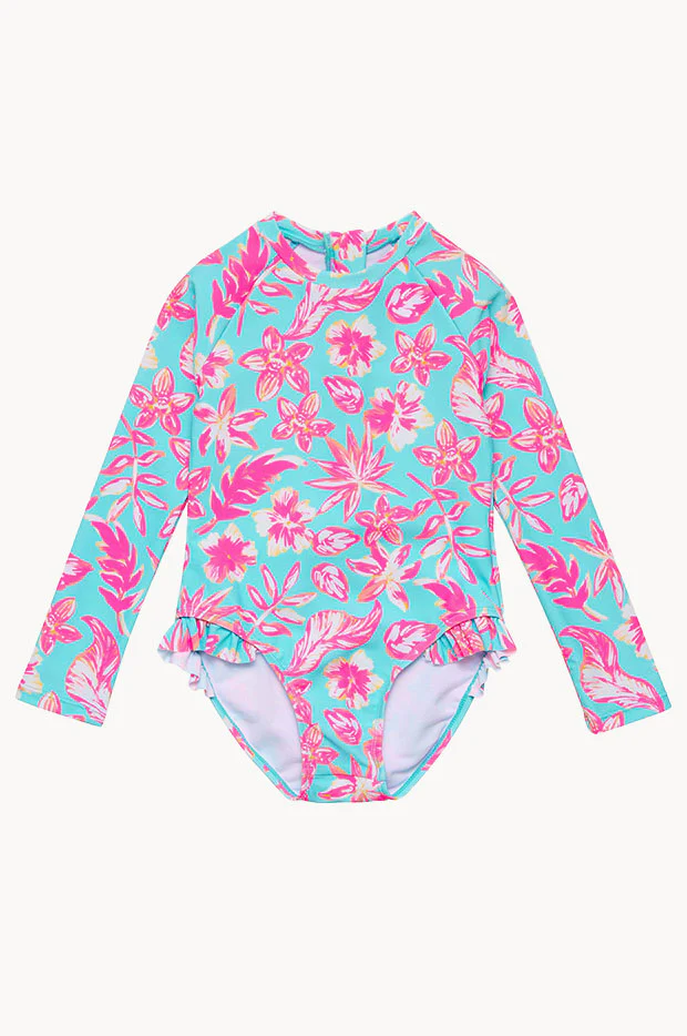 Girls Tropical Glow Sunsuit - Image 2