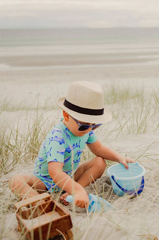 Toddler Boys Shark Short Sleeve Sunsuit - Image 2