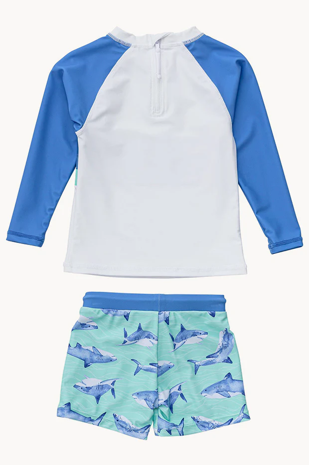 Toddler Boys Shark Suntop Set - Image 2