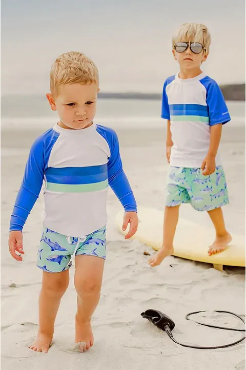 Toddler Boys Shark Suntop Set - Image 4