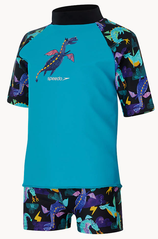 Boys Dragon Sunsuit Set - Image 3