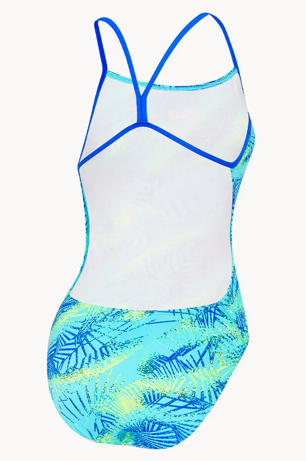 Floral Thin Strap V Back One Piece - Image 2