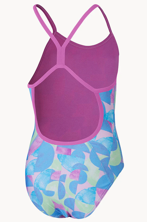 Girls Allover Digital V Back One Piece - Image 2
