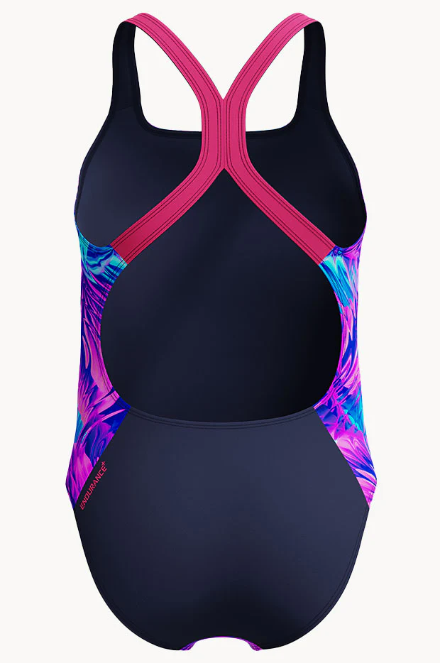 Girls Allover Print Powerback One Piece - Image 2