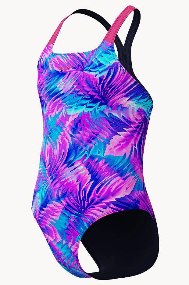 Girls Allover Print Powerback One Piece - Image 3
