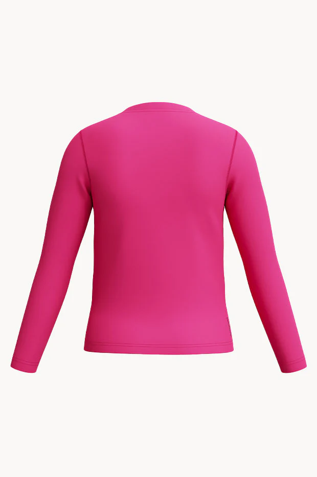 Girls Classic Logo Long Sleeve Suntop - Image 2
