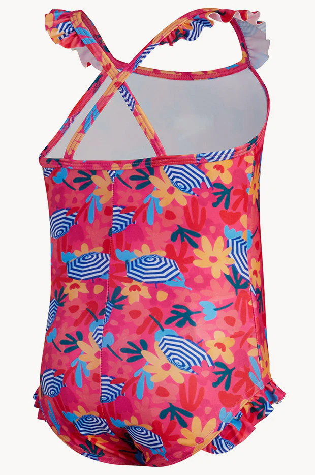 Girls Digital Frill Thinstrap One Piece - Image 2