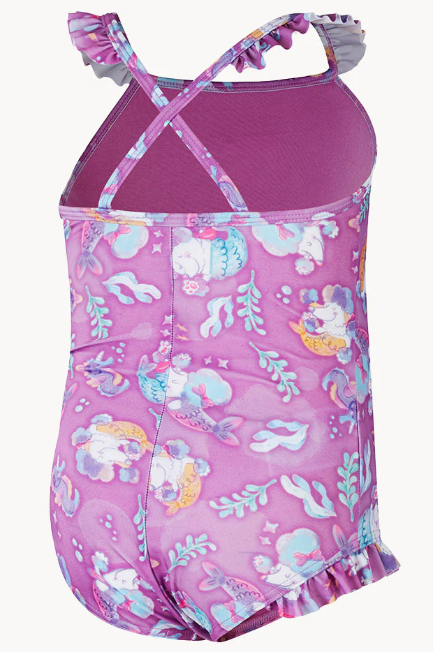 Girls Digital Frill Thinstrap One Piece - Image 2