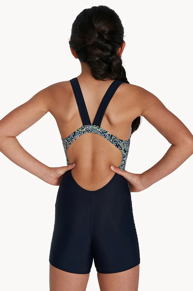 Girls Floral Splice Leaderback Legsuit - Image 2