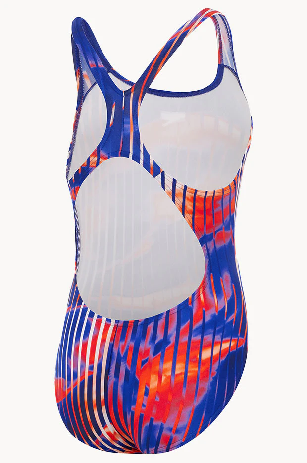 Girls Linear Lava Splashback One Piece - Image 2