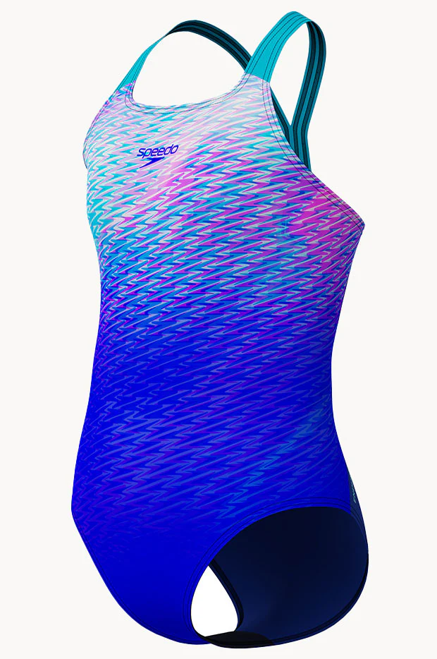 Girls Print Placement Powerback One Piece - Image 3
