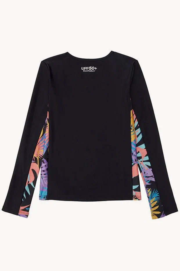 Girls Splice Long Sleeve Suntop - Image 2