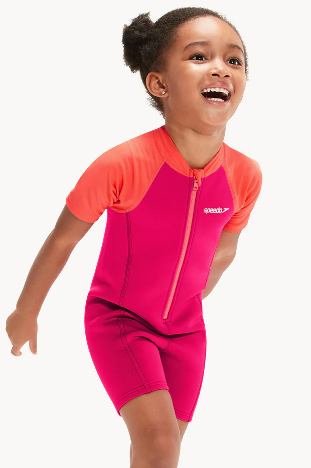 Girls Splice Neoprene Sunsuit - Image 2