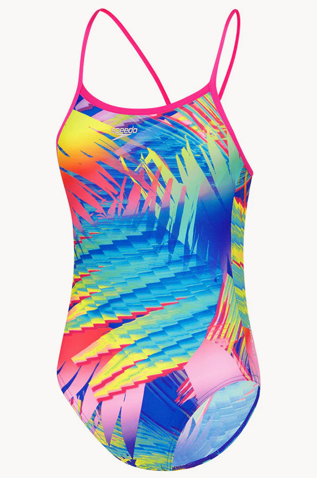 Girls Tropical Fuse Thin Strap One Piece - Image 4