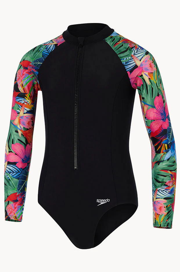 Girls Tropical Long Sleeve Paddle Suit - Image 3