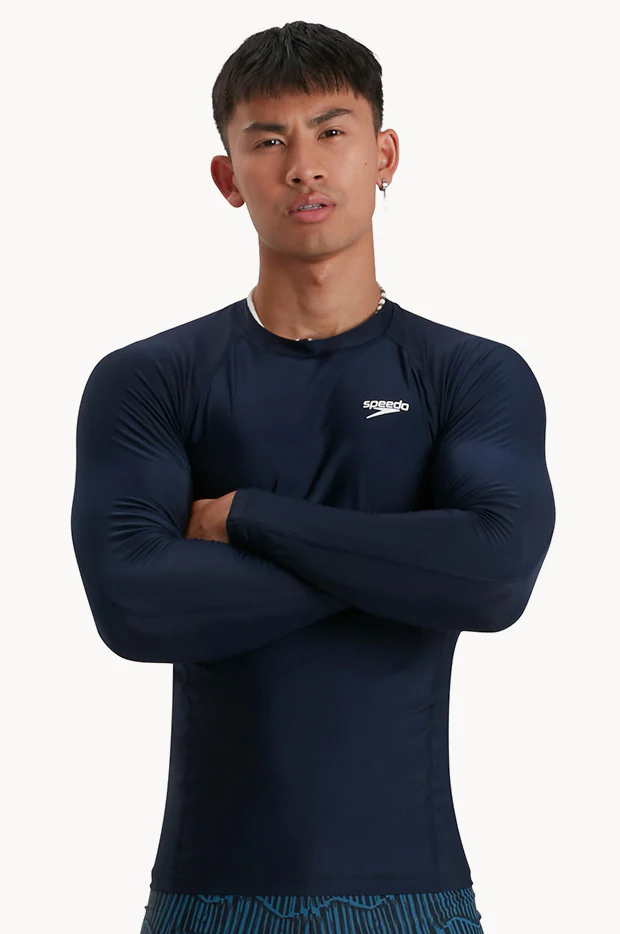 Mens Plain Long Sleeve Suntop
