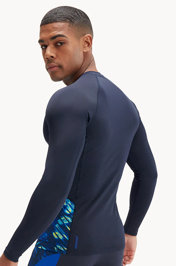 Mens Printed Long Sleeve Suntop - Image 2