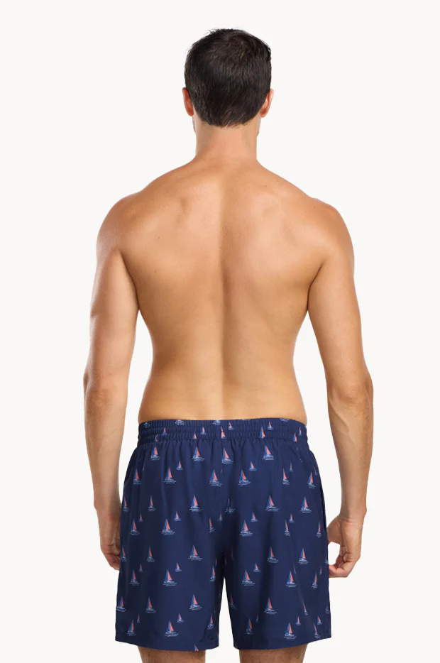 Mens Sail Boat Shorties Boardshort - Image 2