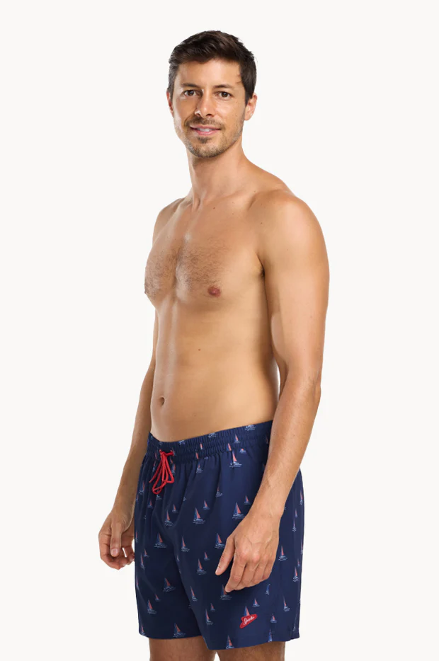 Mens Sail Boat Shorties Boardshort - Image 3