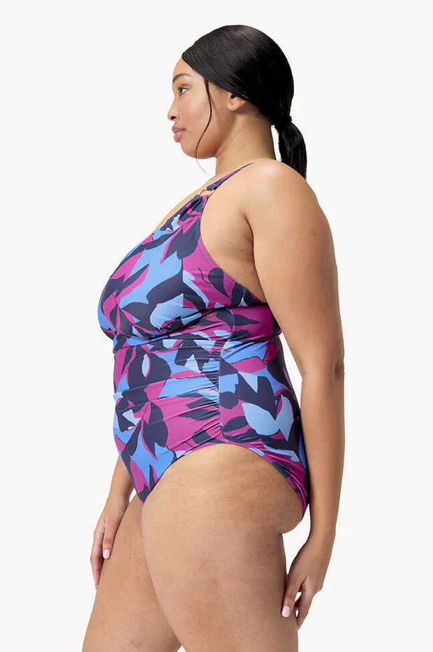 Printed Shaping V Neck One Piece - Image 3