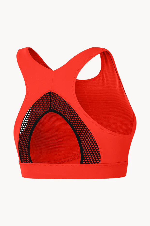 Solid High Neck Mesh Crop - Image 5