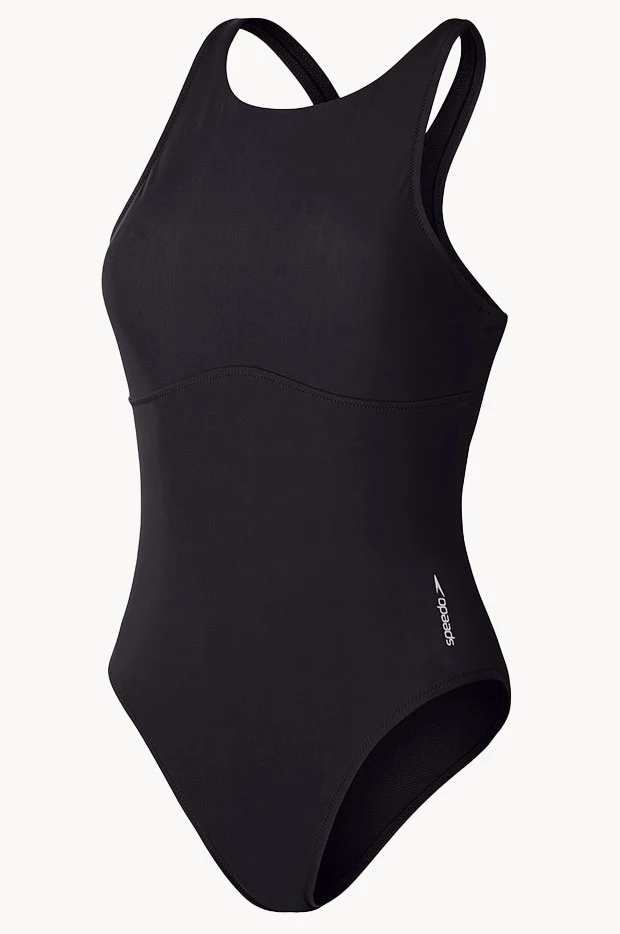 Solid High Neck One Piece - Image 4