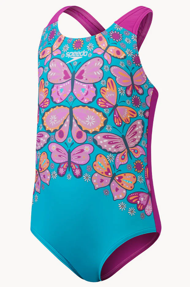 Toddler Girls Butterfly Digital Placement One Piece - Image 3